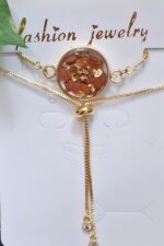 گردنبند و دستبند رزینی سنگ دلربا